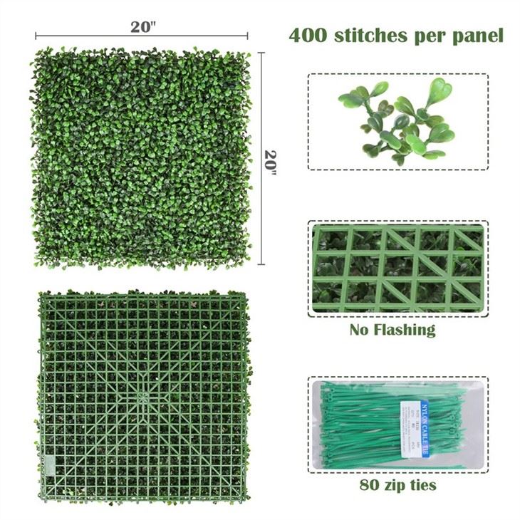 faux boxwood panels